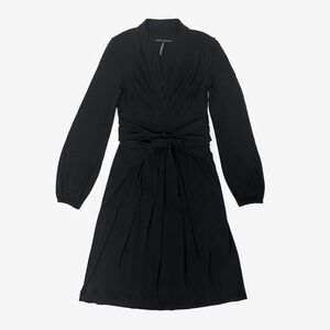 Sandra Angelozzi Long Sleeve‎ Dress Size XS Black Classic Minimal Chic Elegant